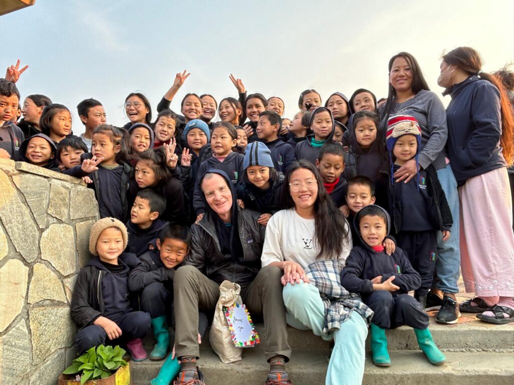 Mark with the Community at Jhamtse Gatsal in 2024.